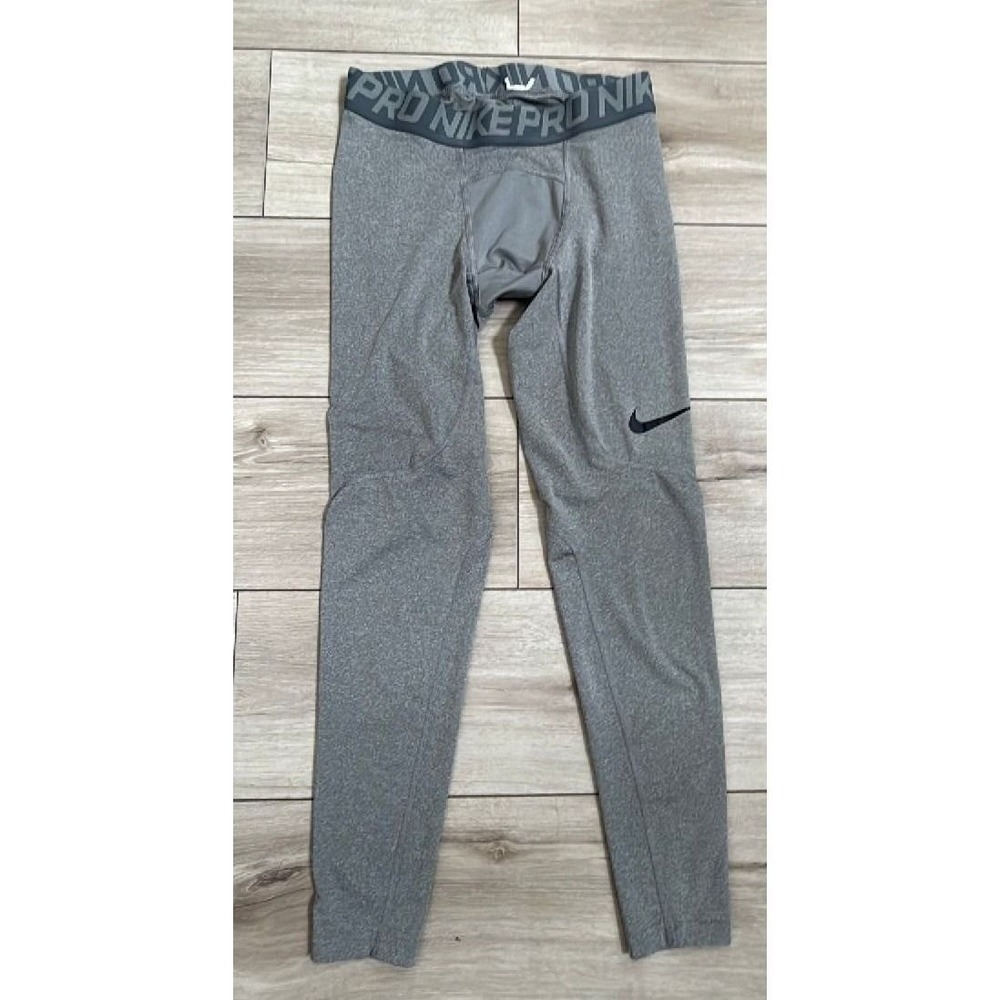 Nike Pro Dri-FIT Gray Compression Tights Leggings Men's Small Running